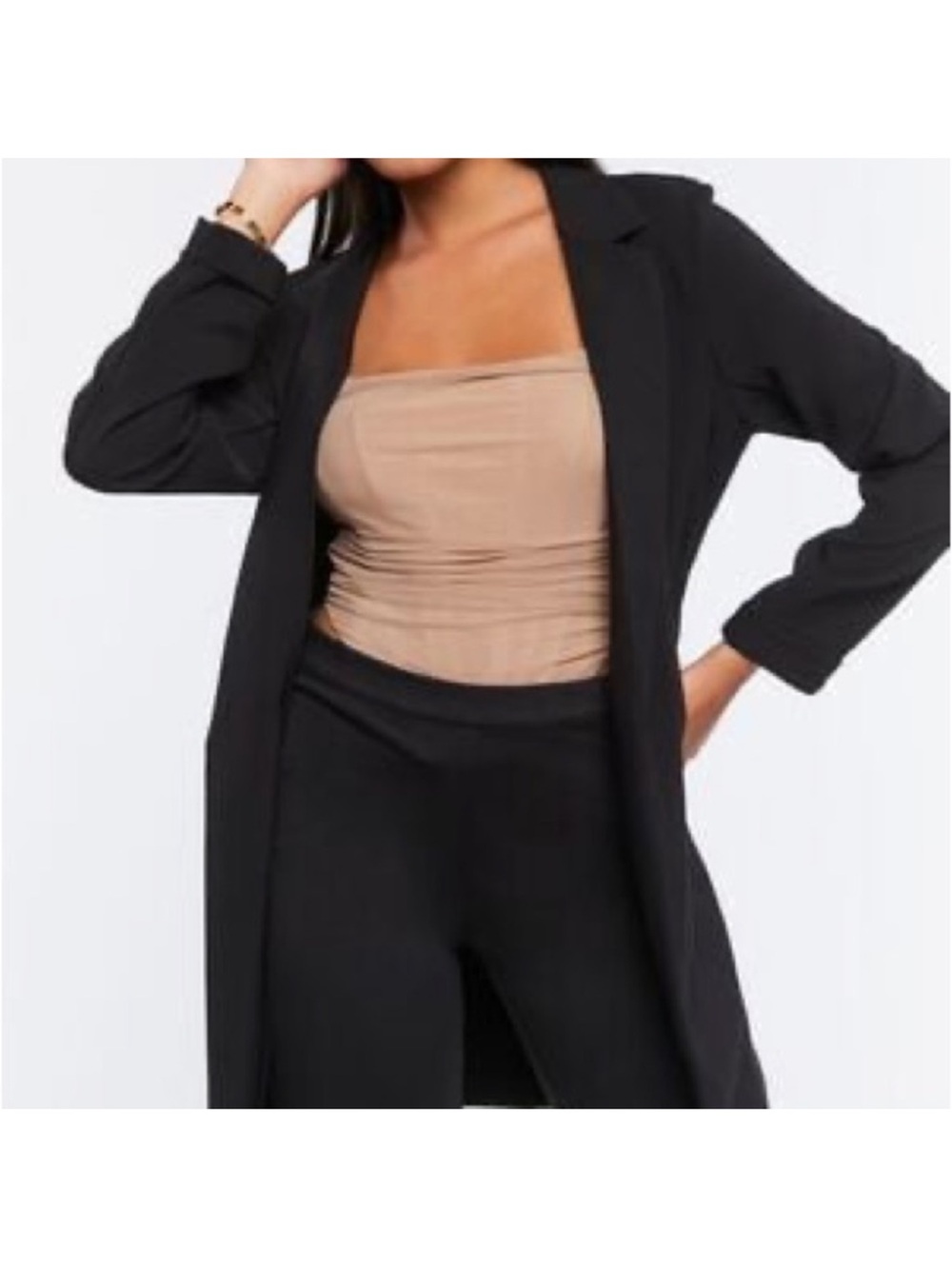 Forever 21 longline open coat
